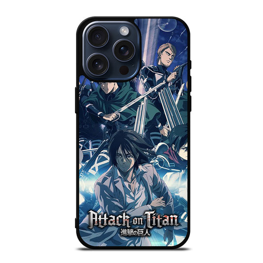 ATTACK ON TITAN ANIME CHARACTER iPhone 15 Pro Max Case Cover