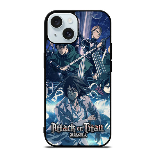 ATTACK ON TITAN ANIME CHARACTER iPhone 15 Case Cover