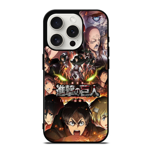 ATTACK ON TITAN CHARACTER ANIME iPhone 15 Pro Case Cover