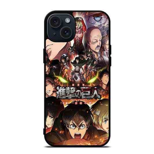 ATTACK ON TITAN CHARACTER ANIME iPhone 15 Plus Case Cover