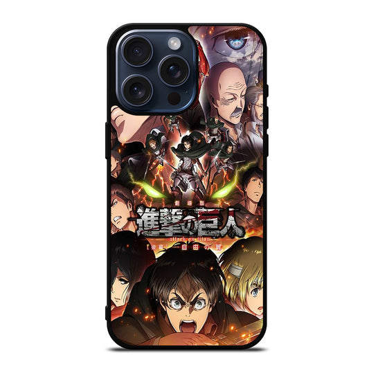 ATTACK ON TITAN CHARACTER ANIME iPhone 15 Pro Max Case Cover