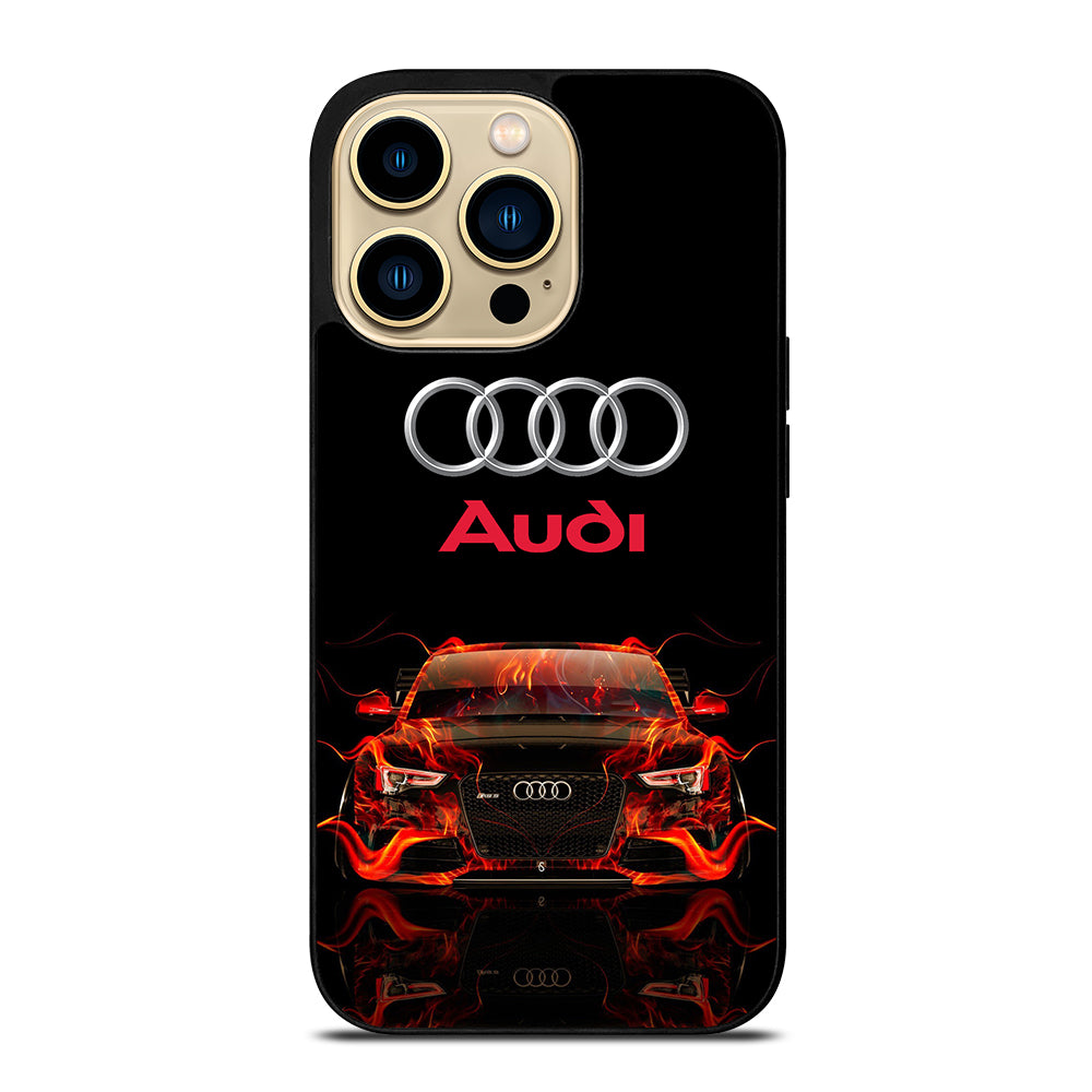 AUDI CAR FLAME LOGO iPhone 14 Pro Max Case Cover