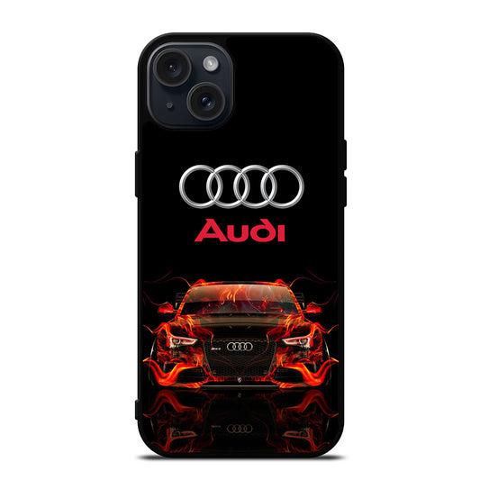 AUDI CAR FLAME LOGO iPhone 15 Plus Case Cover