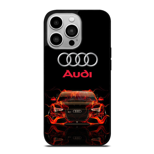 AUDI CAR FLAME LOGO iPhone 14 Pro Case Cover
