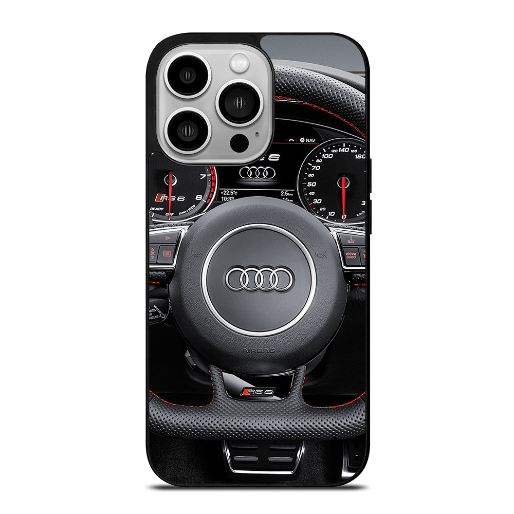 AUDI CAR STEERING WHEEL iPhone 14 Pro Case Cover