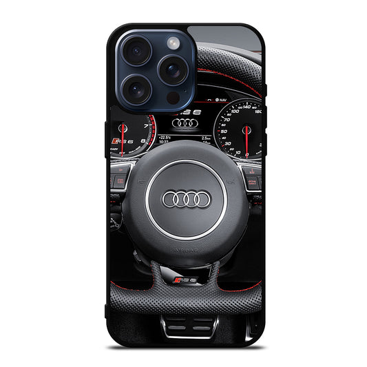 AUDI CAR STEERING WHEEL iPhone 15 Pro Max Case Cover