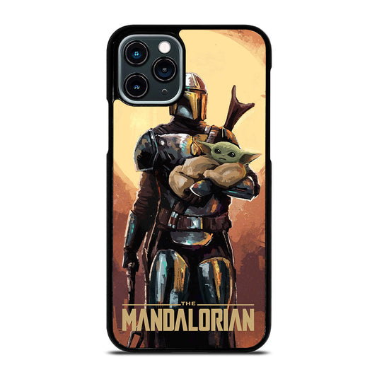 BABY YODA AND THE MANDALORIAN ART iPhone 11 Pro Case Cover