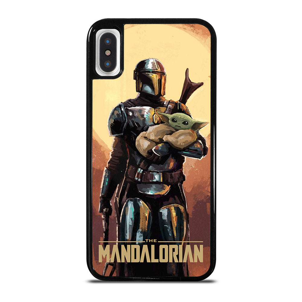 BABY YODA AND THE MANDALORIAN ART iPhone X / XS Case Cover