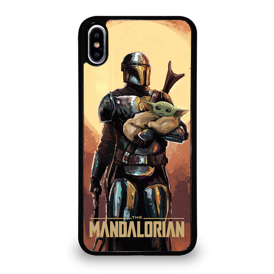 BABY YODA AND THE MANDALORIAN ART iPhone XS Max Case Cover