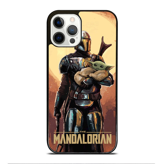 BABY YODA AND THE MANDALORIAN ART iPhone 12 Pro Case Cover