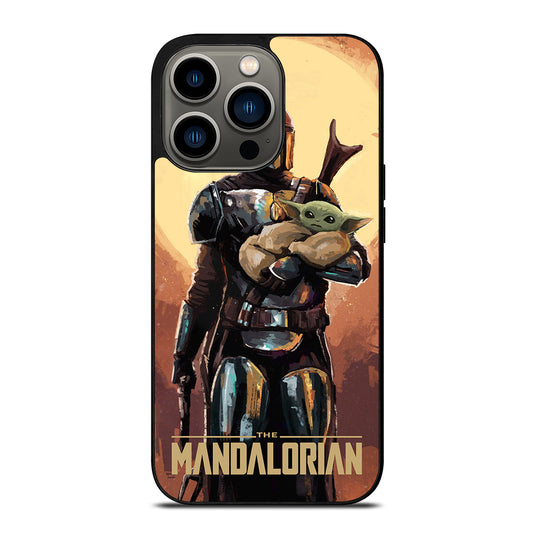 BABY YODA AND THE MANDALORIAN ART iPhone 13 Pro Case Cover