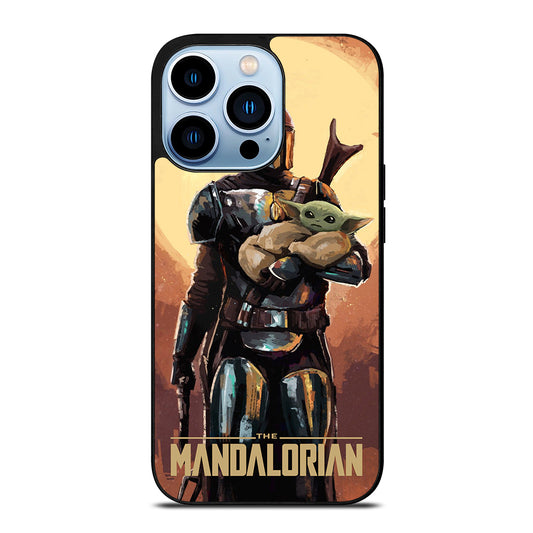 BABY YODA AND THE MANDALORIAN ART iPhone 13 Pro Max Case Cover