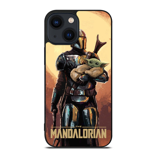 BABY YODA AND THE MANDALORIAN ART iPhone 14 Plus Case Cover