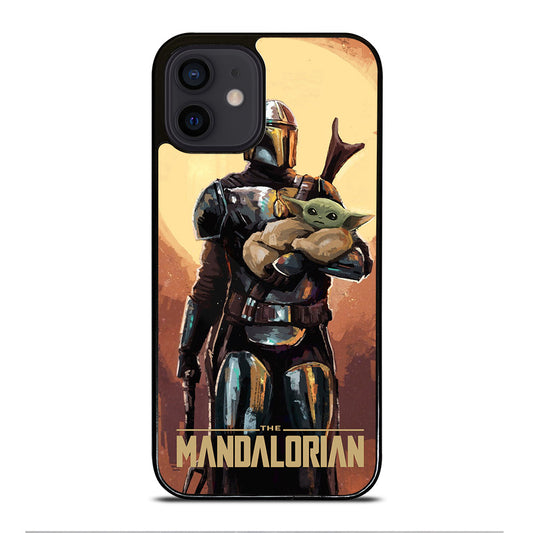BABY YODA AND THE MANDALORIAN ART iPhone 12 Mini Case Cover