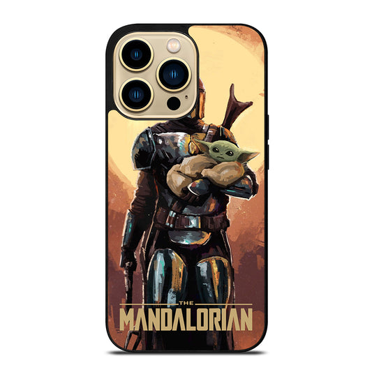 BABY YODA AND THE MANDALORIAN ART iPhone 14 Pro Max Case Cover