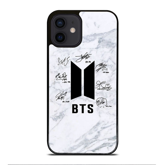 BANGTAN BOYS BTS SIGNATURE MARBLE iPhone 12 Mini Case Cover