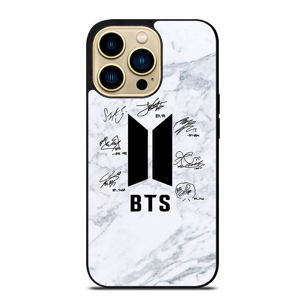 BANGTAN BOYS BTS SIGNATURE MARBLE iPhone 14 Pro Max Case Cover