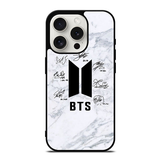 BANGTAN BOYS BTS SIGNATURE MARBLE iPhone 15 Pro Case Cover