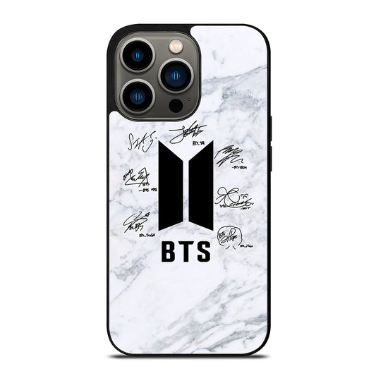 BANGTAN BOYS BTS SIGNATURE MARBLE iPhone 13 Pro Case Cover