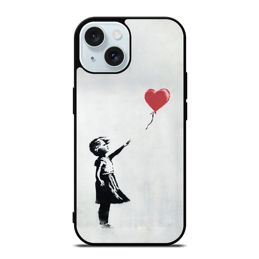 BANKSY BALLOON GIRL ART iPhone 15 Case Cover