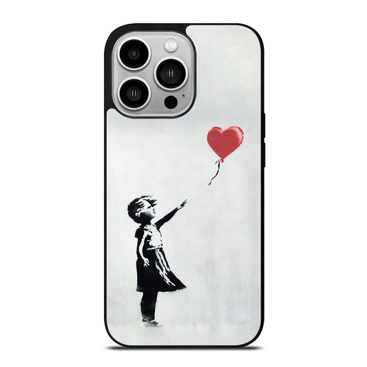 BANKSY BALLOON GIRL ART iPhone 14 Pro Case Cover