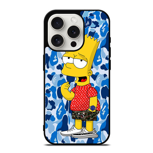 BAPE CAMO BLUE iPhone 15 Pro Case Cover
