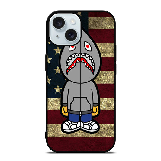BAPE SHARK AMERICAN 2 iPhone 15 Case Cover