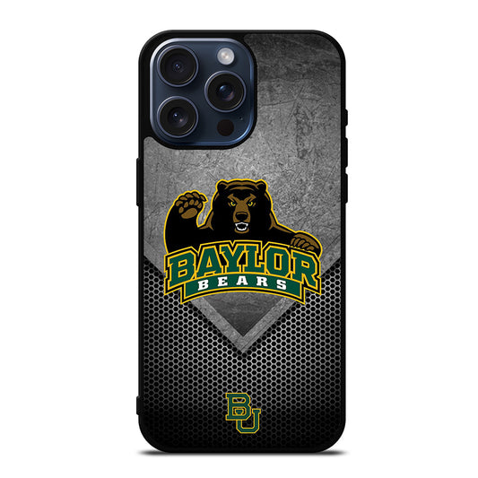 BAYLOR BEARS METAL LOGO iPhone 15 Pro Max Case Cover
