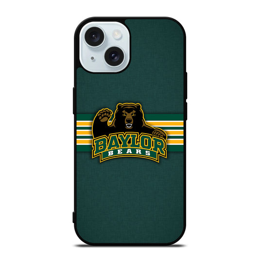 BAYLOR BEARS STRIPE LOGO iPhone 15 Case Cover