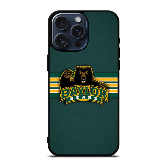 BAYLOR BEARS STRIPE LOGO iPhone 15 Pro Max Case Cover