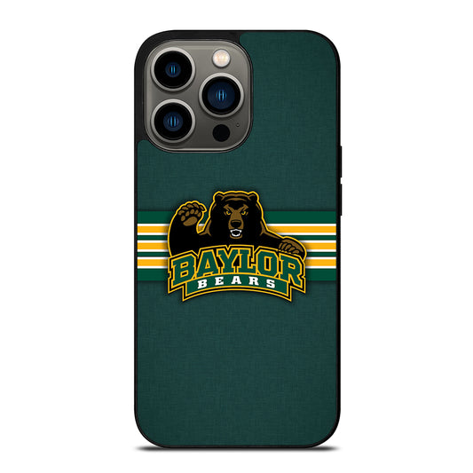 BAYLOR BEARS STRIPE LOGO iPhone 13 Pro Case Cover