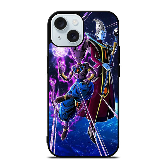BEERUS AND WHIS DRAGON BALL iPhone 15 Case Cover