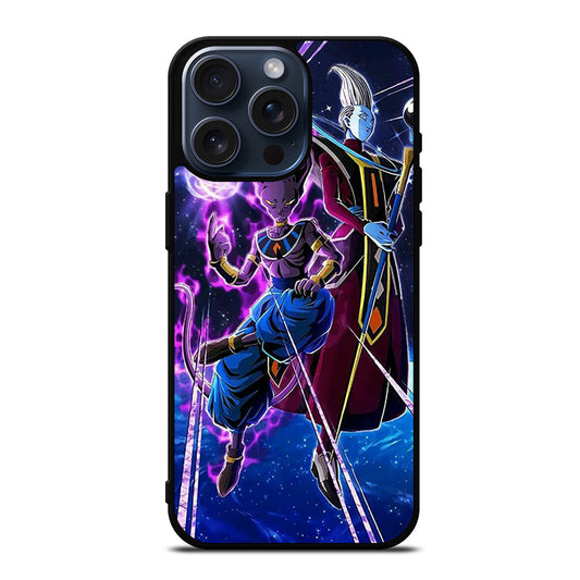 BEERUS AND WHIS DRAGON BALL iPhone 15 Pro Max Case Cover