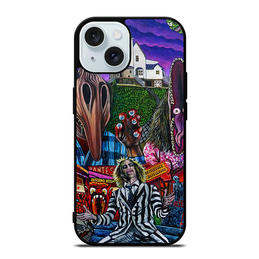 BEETLEJUICE TIM BURTON ART 2 iPhone 15 Case Cover