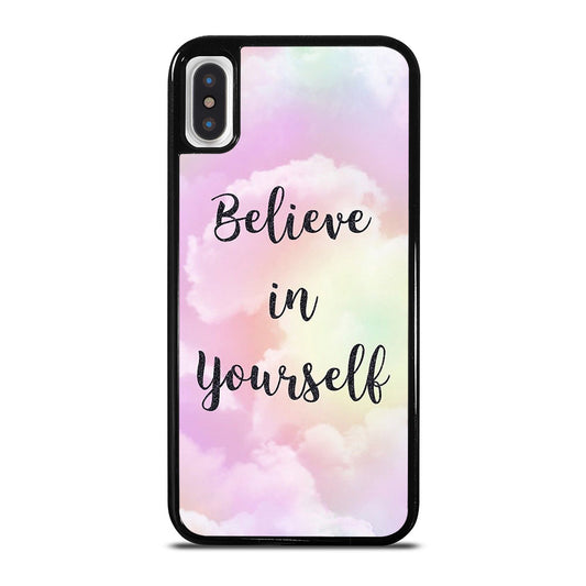 BELIEVE IN YOURSELF QUOTE SKY iPhone X / XS Case Cover