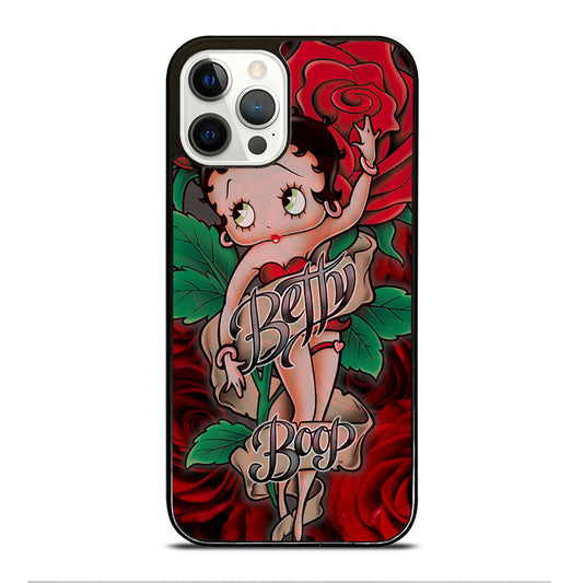 BETTY BOOP CARTOON FLOWER iPhone 12 Pro Case Cover
