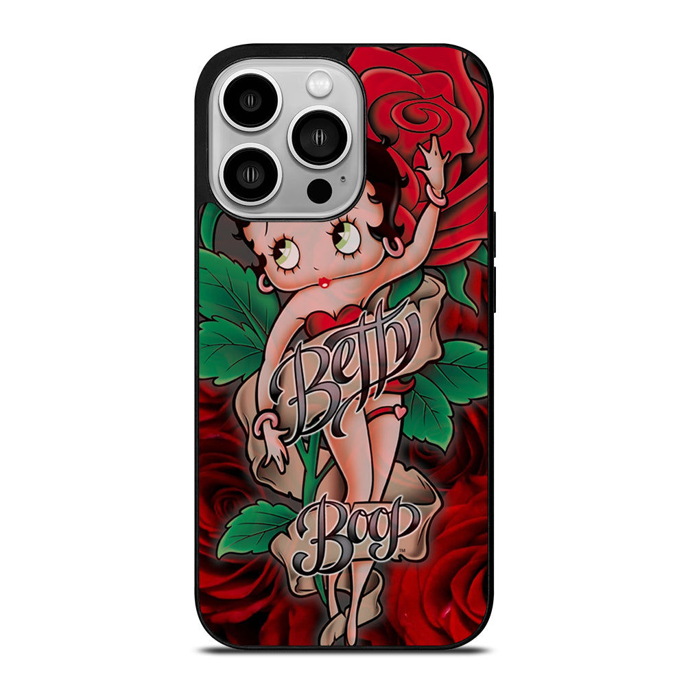 BETTY BOOP CARTOON FLOWER iPhone 14 Pro Case Cover