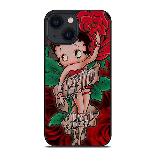 BETTY BOOP CARTOON FLOWER iPhone 14 Plus Case Cover