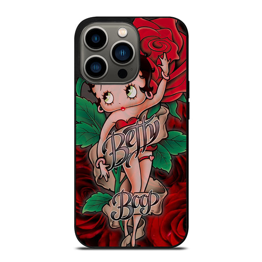 BETTY BOOP CARTOON FLOWER iPhone 13 Pro Case Cover