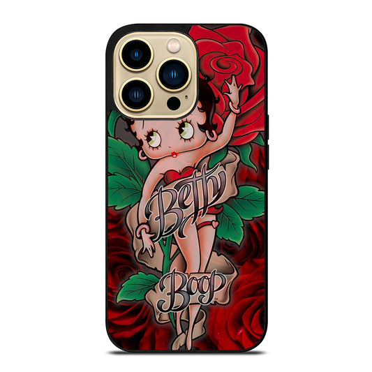 BETTY BOOP CARTOON FLOWER iPhone 14 Pro Max Case Cover