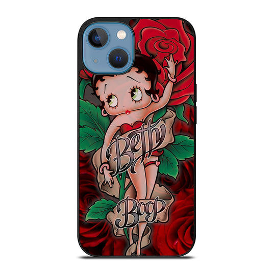 BETTY BOOP CARTOON FLOWER iPhone 13 Case Cover