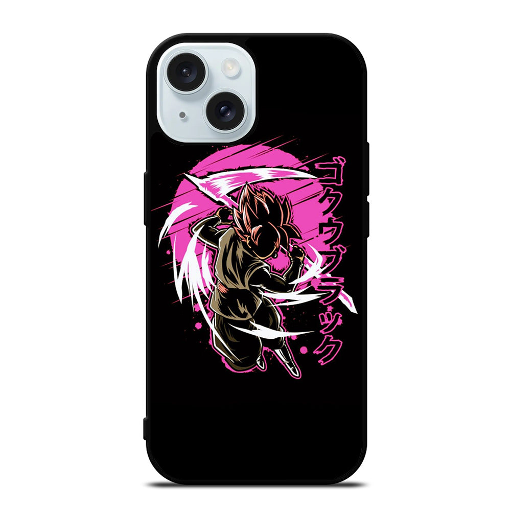 BLACK GOKU DRAGON BALL ANIME 3 iPhone 15 Case Cover
