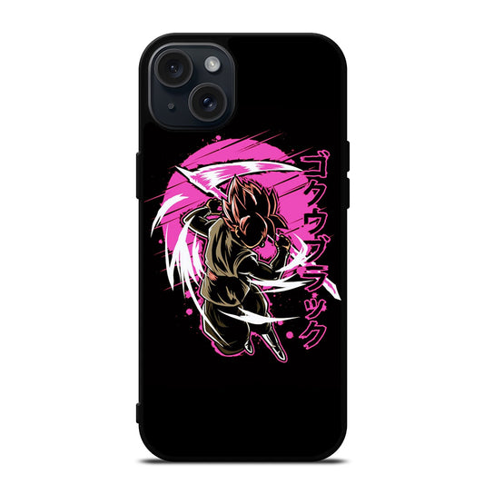 BLACK GOKU DRAGON BALL ANIME 3 iPhone 15 Plus Case Cover