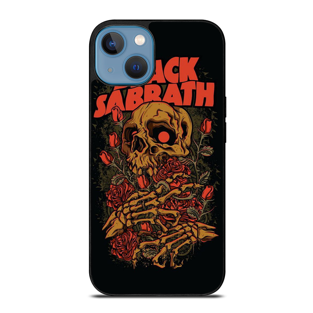 BLACK SABBATH SKULL ROSE LOGO iPhone 13 Case Cover