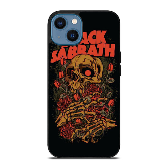 BLACK SABBATH SKULL ROSE LOGO iPhone 14 Case Cover