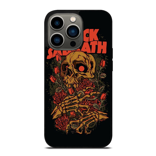 BLACK SABBATH SKULL ROSE LOGO iPhone 13 Pro Case Cover