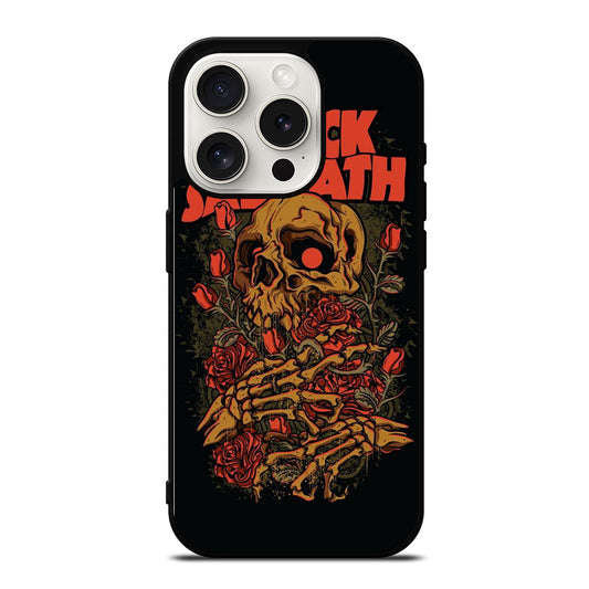BLACK SABBATH SKULL ROSE LOGO iPhone 15 Pro Case Cover