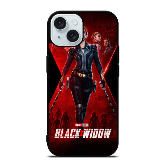 BLACK WIDOW SUPERHERO MARVEL 1 iPhone 15 Case Cover