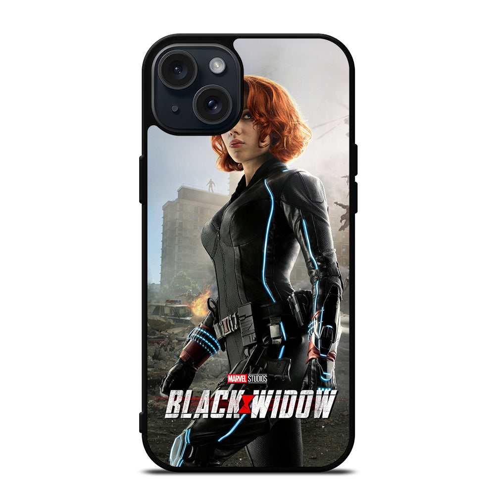 BLACK WIDOW SUPERHERO MARVEL 3 iPhone 15 Plus Case Cover