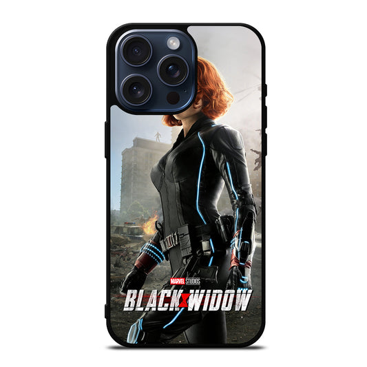 BLACK WIDOW SUPERHERO MARVEL 3 iPhone 15 Pro Max Case Cover